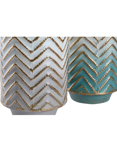 JARRON METAL 16X16X41 DORADO 2 SURT.