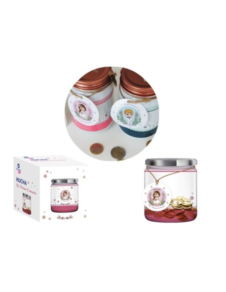 PRIMERA COMUNION HUCHA NIÑA CRISTAL