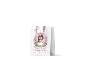 PRIMERA COMUNIÓN BOLSA PAPEL NIÑA LENTEJUELAS