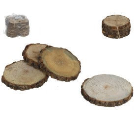 SET 4 POSAVASOS MADERA 10CM