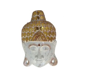 CABEZA BUDA PARED 30 CM BLANCO/ORO