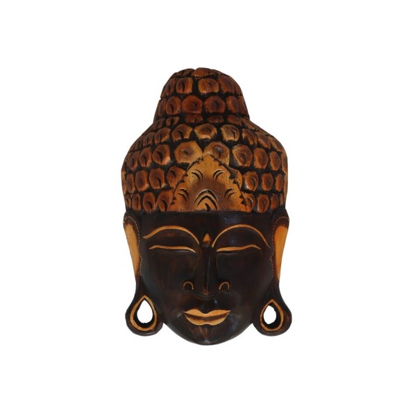 CABEZA BUDA PARED 30 CM MARRON