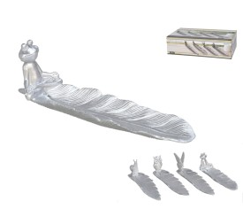 PORTA-INCIENSO SILVER ANIMAL 20,5X4,7X6CM 4 SURT.