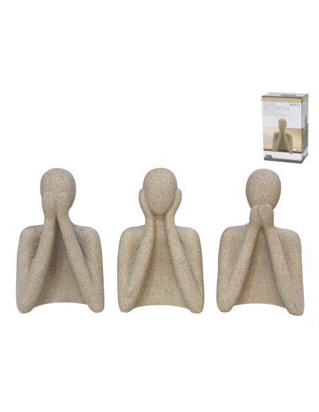 FIGURA DECORATIVA WOMAN SENSE 16,8CM GRIS 3STD