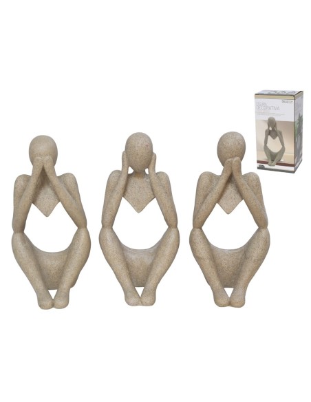 FIGURA DECORATIVA LADY SENSE 22,5CM GRIS 3STD