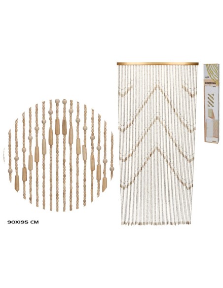 CORTINA PINO/ARCE PARA PUERTA 90X195CM KODA