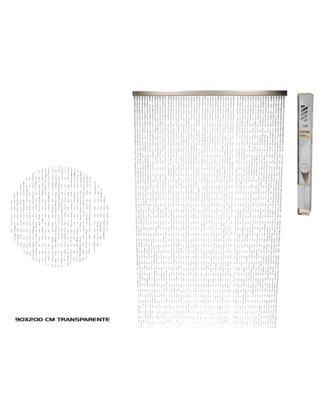 CORTINA PLASTICO PARA PUERTA 90X200CM RANGLE TRANS