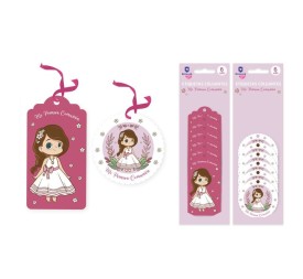 PRIMERA COMUNIÓN ETIQUETAS COLGANTES NIÑAS 6UN