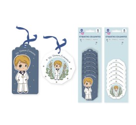 PRIMERA COMUNIÓN ETIQUETAS COLGANTES NIÑOS 6UN