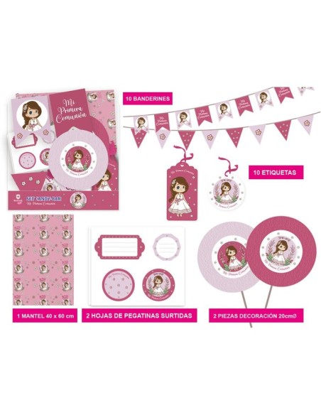 PRIMERA COMUNIÓN SET CANDY-BAR NIÑA