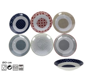 PLATO HONDO 20 CM ROMA 6 SURT.