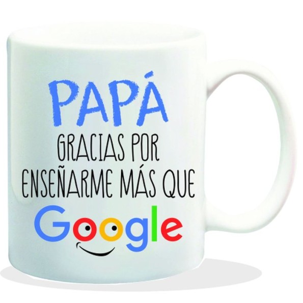 MUG CON MENSAJE PAPA GRACIAS POR ENSEÑARME
