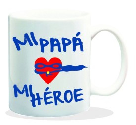 MUG CON MENSAJE MI PAPA MI HEROE