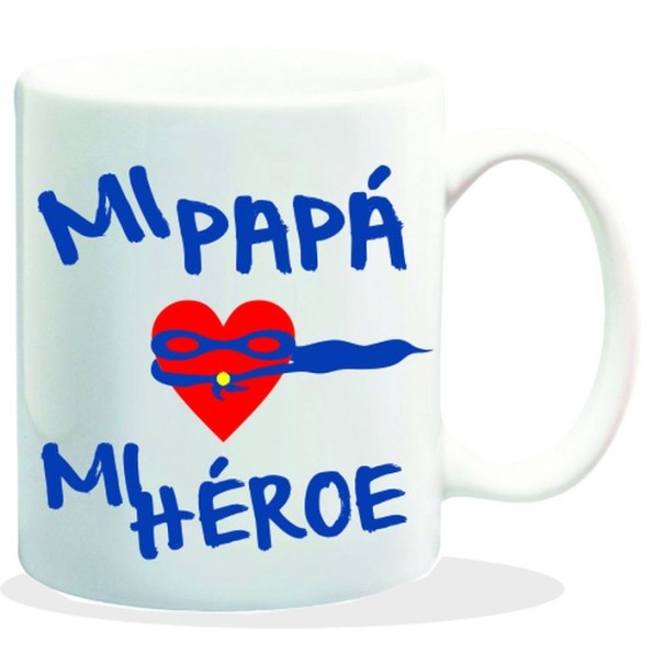 MUG CON MENSAJE MI PAPA MI HEROE