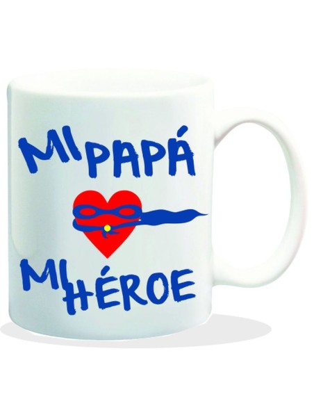 MUG CON MENSAJE MI PAPA MI HEROE