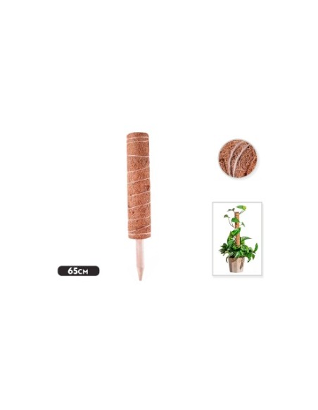 TUTOR DE COCO CON YUTE ESPIRAL 65/80cm