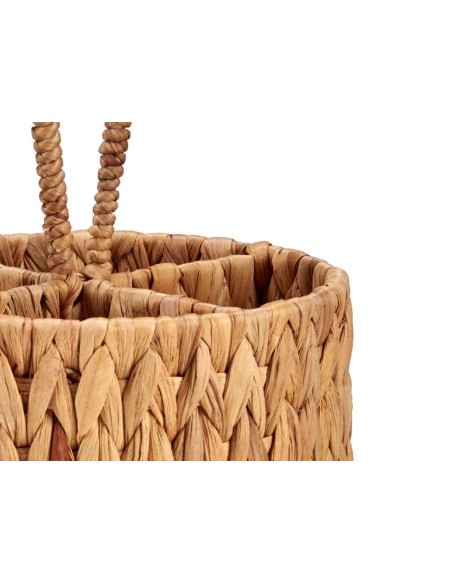 CUBERTERO DE PAJA REDONDO CON 4 HUECOS