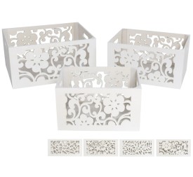 SET 3 CAJAS MADERA SEASONS 32X24X16CM 4S