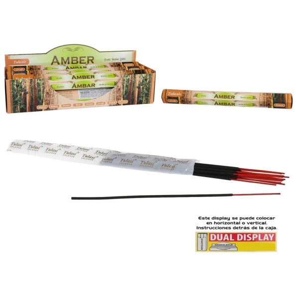 INCIENSO 24G 20 STICKS TULASI AMBER