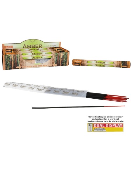 INCIENSO 24G 20 STICKS TULASI AMBER
