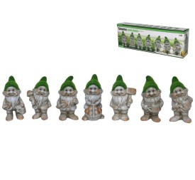 GNOMO JARDINERO 9,6x8,5x18,8CM TERRACOTA 7 SURTIDO