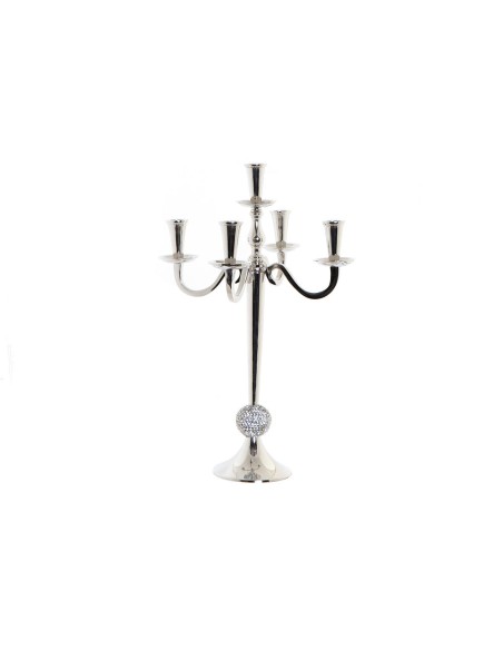CANDELABRO ALUMINIO ACRILICO 30X30X47 CROMADO