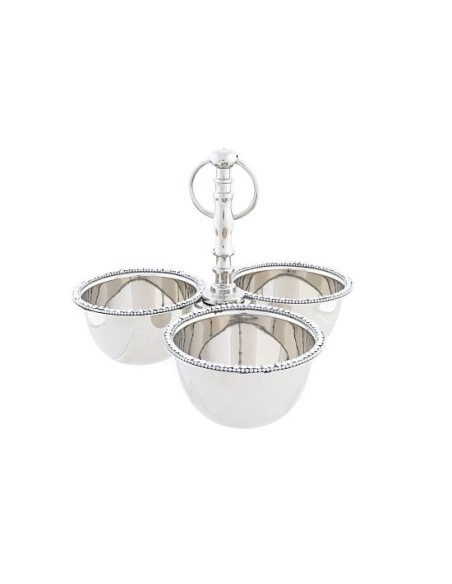 CENTRO MESA ALUMINIO ACRILICO 24X24X18 CROMADO