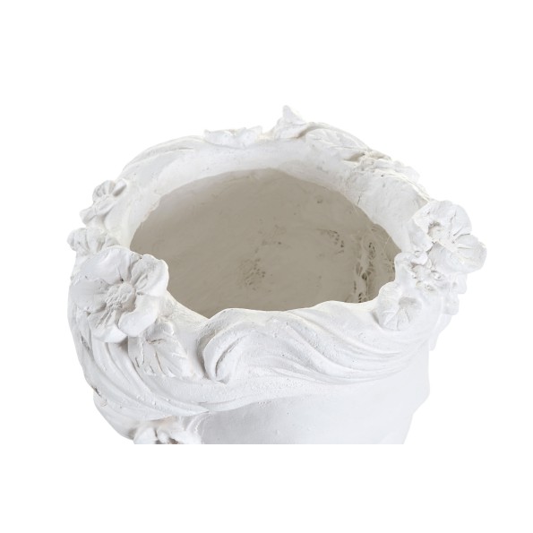 MACETERO FIBRA VIDRIO 23X23X32 MUJER BLANCO