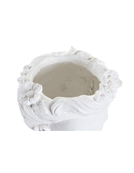 MACETERO FIBRA VIDRIO 23X23X32 MUJER BLANCO