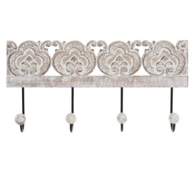 PERCHERO PARED MANGO METAL 38X6X19 DECAPE BLANCO