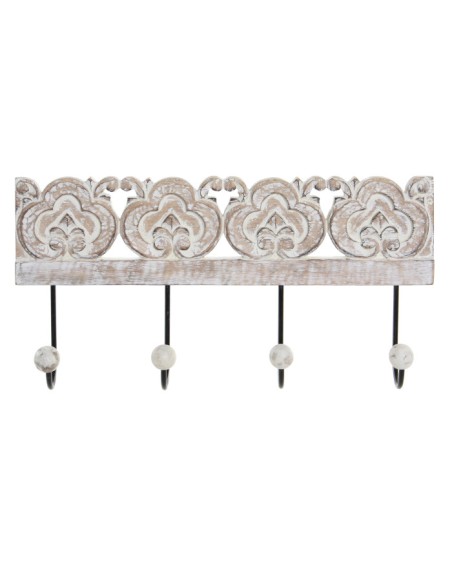 PERCHERO PARED MANGO METAL 38X6X19 DECAPE BLANCO