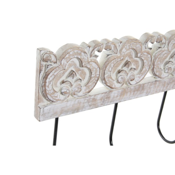 PERCHERO PARED MANGO METAL 38X6X19 DECAPE BLANCO