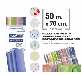 ROLLO P.P TRANSPARENTE ESTAMPADO 70X50M