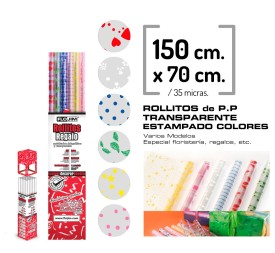 ROLLO TRANSPARENTE ESTAMPADO 150X70 Cm