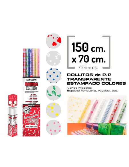 ROLLO TRANSPARENTE ESTAMPADO 150X70 Cm