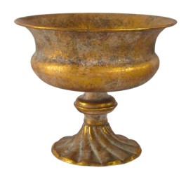 COPA METAL .ORO ANT. D.25H20