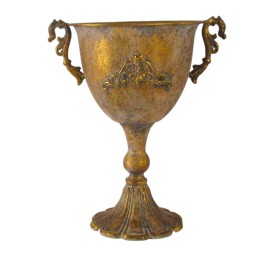 COPA  CONICA ASAS METAL ORO ANT. 26X20H32