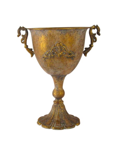 COPA  CONICA ASAS METAL ORO ANT. 26X20H32