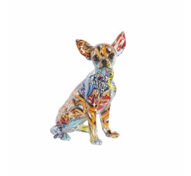 FIGURA RESINA 17X11X25 CHIHUAHUA MULTICOLOR