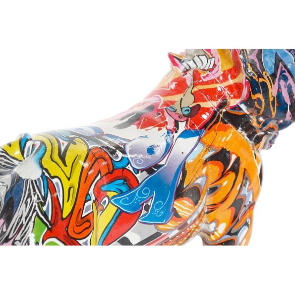 FIGURA RESINA 24X11X20 PERRO MULTICOLOR