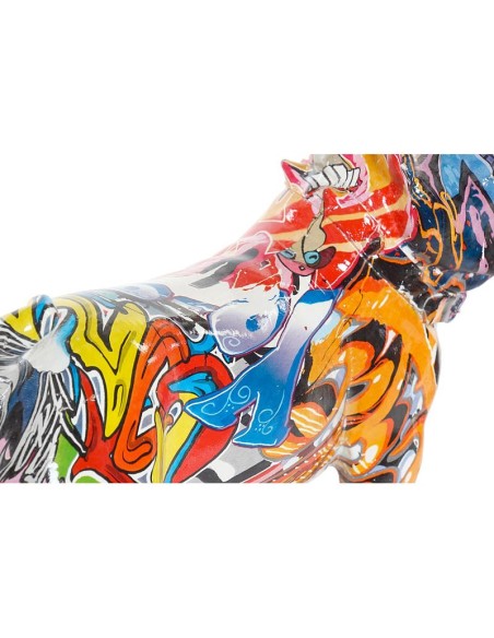 FIGURA RESINA 24X11X20 PERRO MULTICOLOR