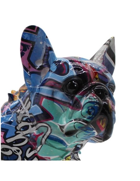 FIGURA RESINA 24X11X20 PERRO MULTICOLOR