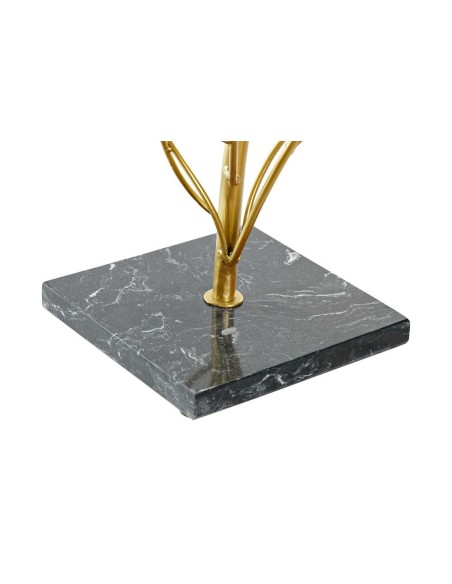 DECORACION METAL MARMOL 22X22X52 DORADO