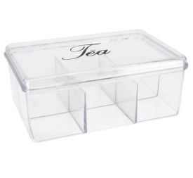 CAJA DE TE TRANSPARENTE 21X14,5X9CM
