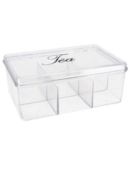 CAJA DE TE TRANSPARENTE 21X14,5X9CM