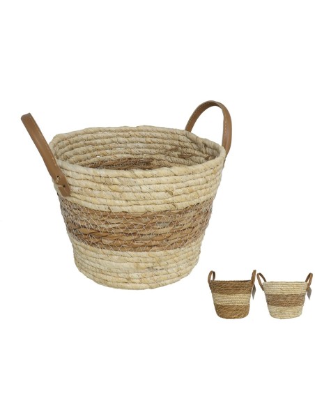 CESTO C/ASAS TRICO 24X24X18/24CM 2SU