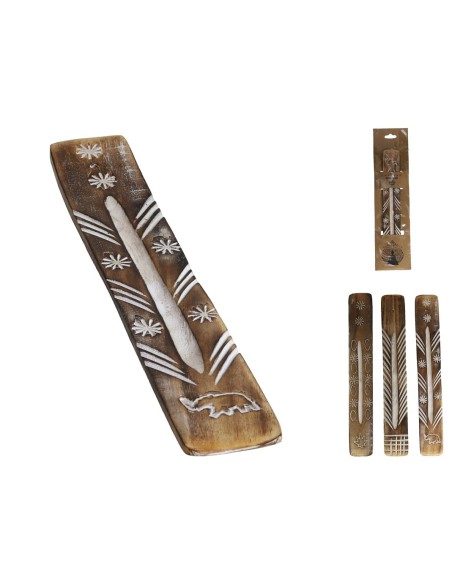PORTA INCIENSO TRIBAL 25,4X4CM 3 SURT.