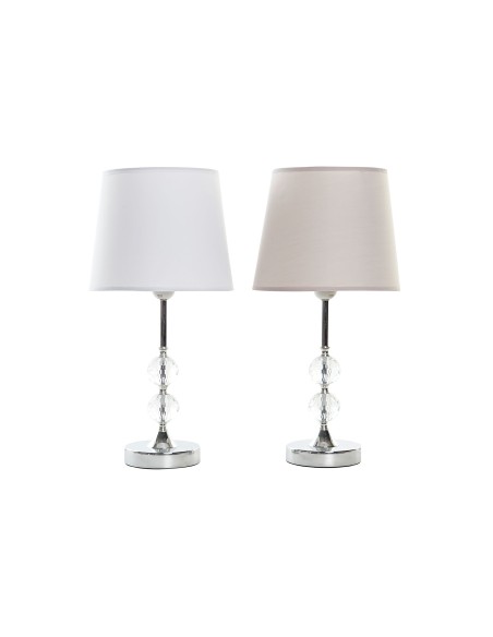 LAMPARA SOBREMESA CRISTAL METAL 23X23X46 2 SURT.