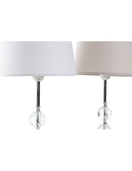 LAMPARA SOBREMESA CRISTAL METAL 23X23X46 2 SURT.