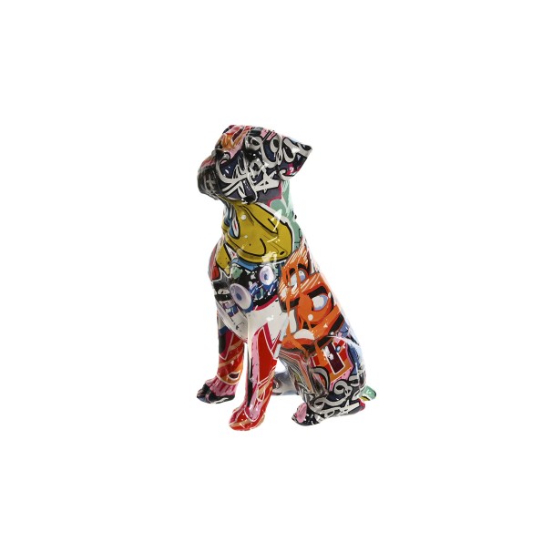 FIGURA RESINA 14X9X19,5 PERRO MULTICOLOR